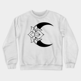 Lotus Moon (Black) Crewneck Sweatshirt